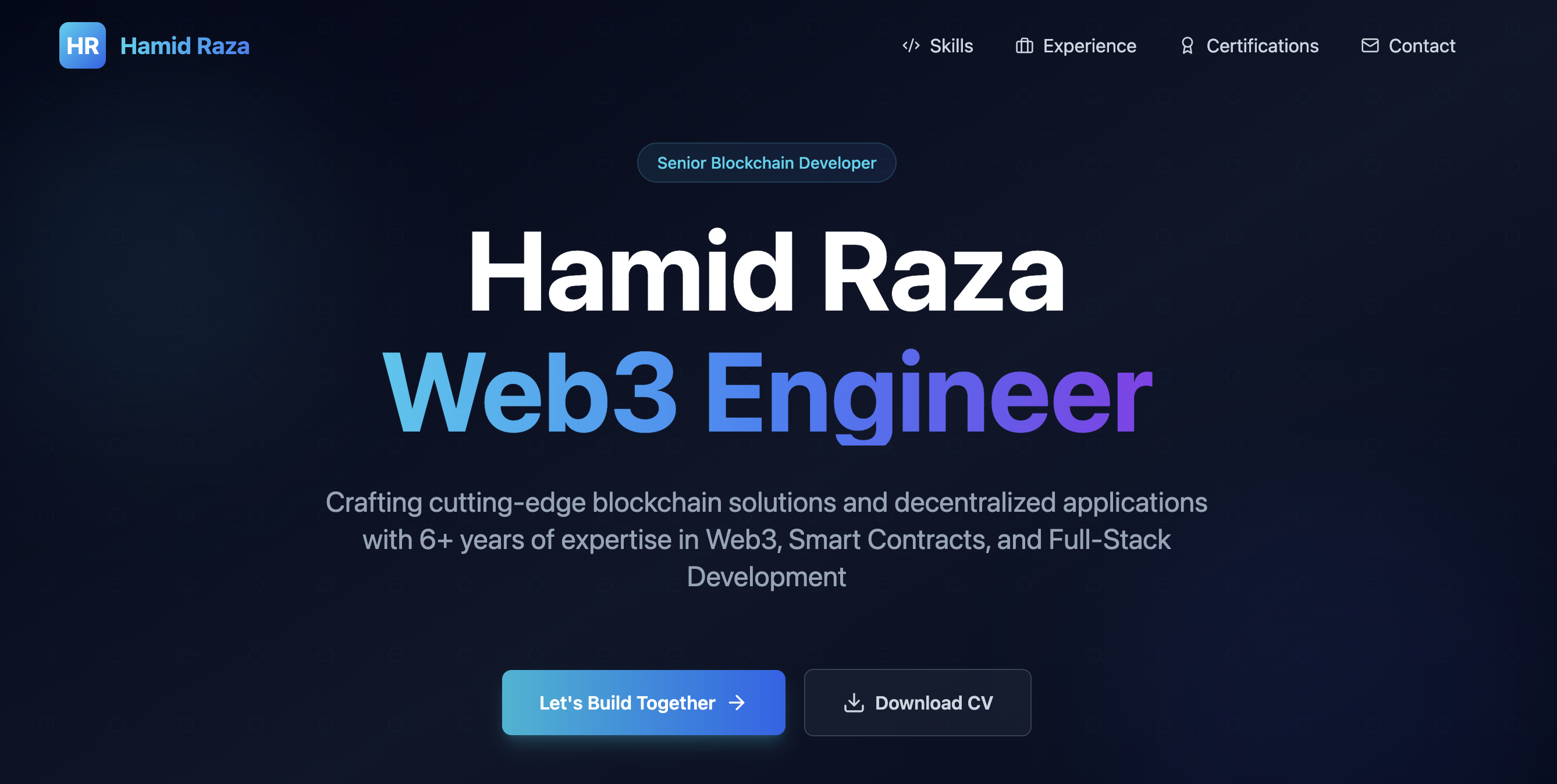 Hamid Raza Shell Hamid Raza - Portfolio